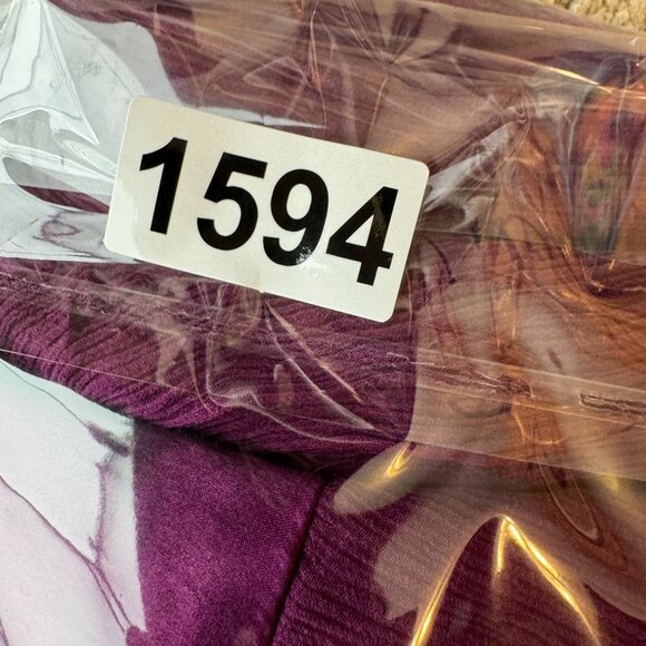 Maggy London Purple Halter Pleated‎ Silk Dress Size 6 Elegant Party Cocktail Vtg - Picture 6 of 6